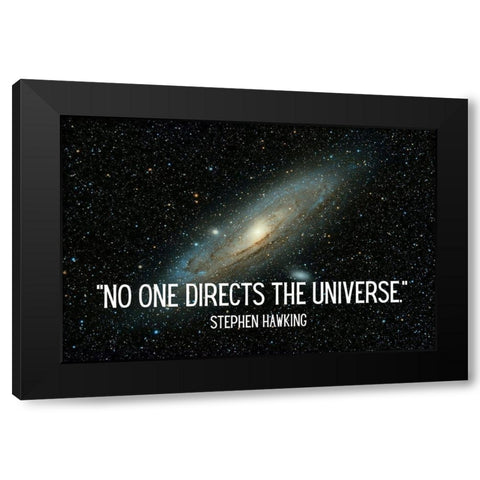 Stephen Hawking Quote: The Universe Black Modern Wood Framed Art Print with Double Matting by ArtsyQuotes