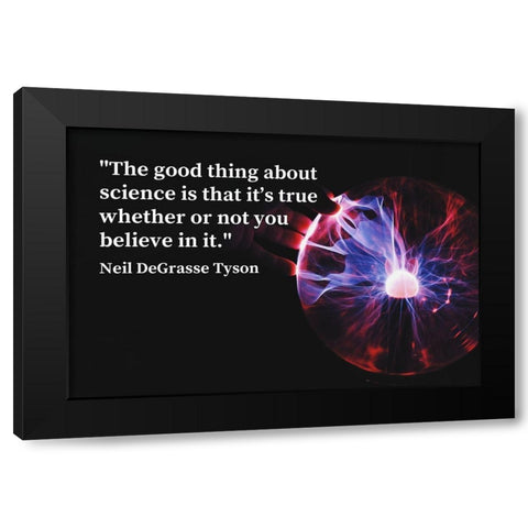 Neil DeGrasse Tyson Quote: Science Black Modern Wood Framed Art Print with Double Matting by ArtsyQuotes