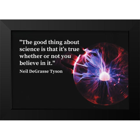Neil DeGrasse Tyson Quote: Science Black Modern Wood Framed Art Print by ArtsyQuotes