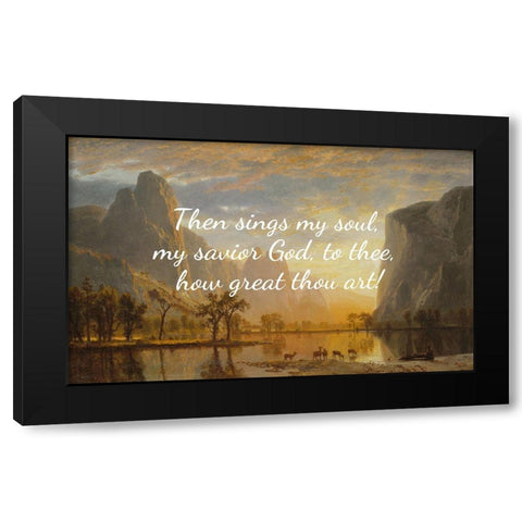 Carl Boberg Quote: Sings My Soul Black Modern Wood Framed Art Print by ArtsyQuotes