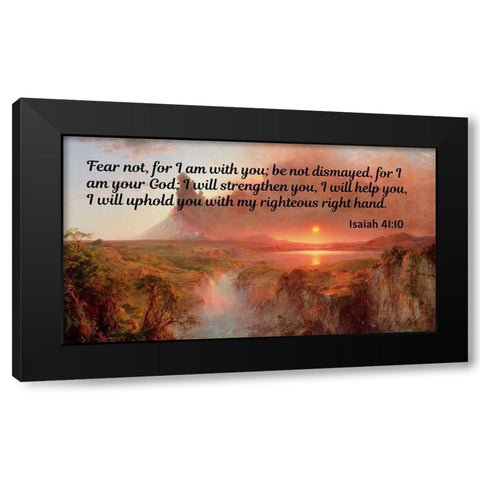 Bible Verse Quote Isaiah 41:10, Frederic Edwin Church - Cotopaxi Church Black Modern Wood Framed Art Print with Double Matting by ArtsyQuotes