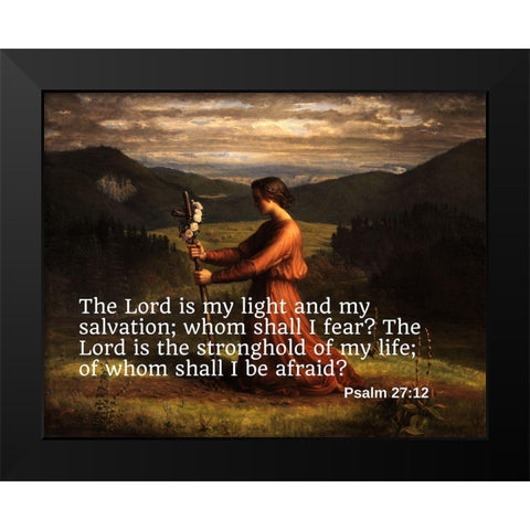 Bible Verse Quote Psalm 27:12, Anne Francois Janmot - Poem of the Soul Reality Black Modern Wood Framed Art Print by ArtsyQuotes