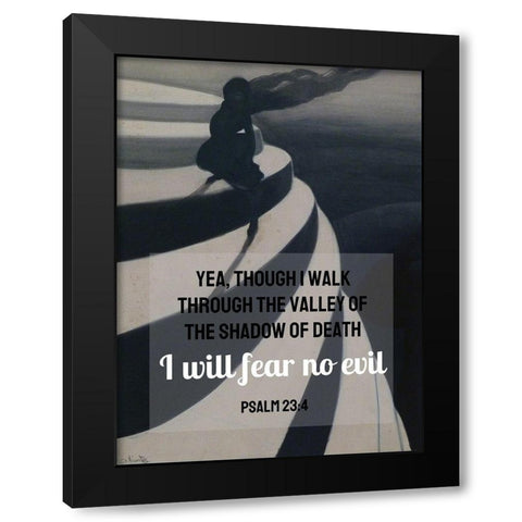 Bible Verse Quote Psalm 23:4, Leon Spilliaert - Vertigo 2 Black Modern Wood Framed Art Print with Double Matting by ArtsyQuotes