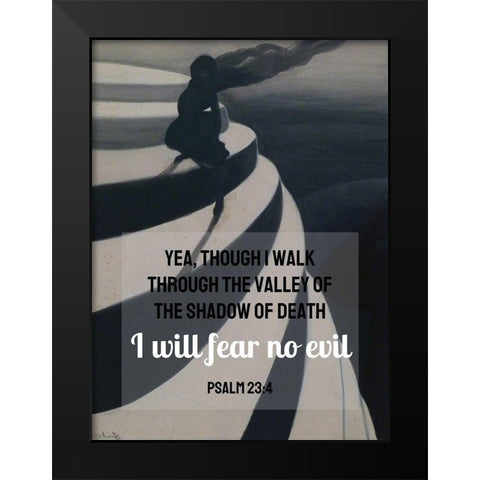 Bible Verse Quote Psalm 23:4, Leon Spilliaert - Vertigo 2 Black Modern Wood Framed Art Print by ArtsyQuotes