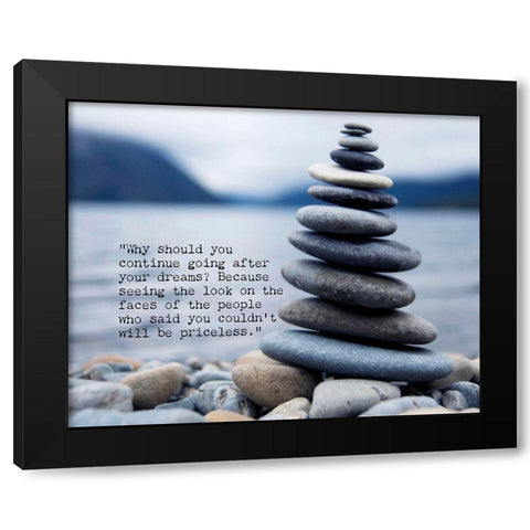 Artsy Quotes Quote: Dreams Black Modern Wood Framed Art Print by ArtsyQuotes