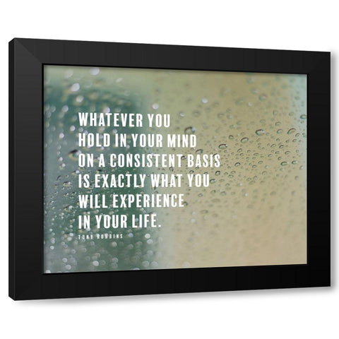Tony Robbins Quote: Experience Black Modern Wood Framed Art Print with Double Matting by ArtsyQuotes