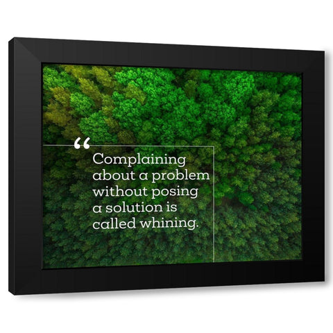 Teddy Roosevelt Quote: Posing a Solution Black Modern Wood Framed Art Print with Double Matting by ArtsyQuotes