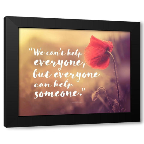 Ronald Reagan Quote: Help Black Modern Wood Framed Art Print by ArtsyQuotes