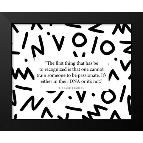 Richard Branson Quote: Given a Wish Black Modern Wood Framed Art Print by ArtsyQuotes
