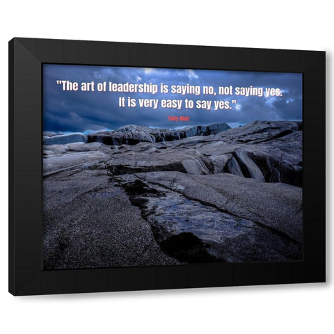 Artsy Quotes Quote: Art of Leadership Black Modern Wood Framed Art Print with Double Matting by ArtsyQuotes