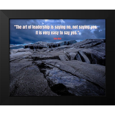 Artsy Quotes Quote: Art of Leadership Black Modern Wood Framed Art Print by ArtsyQuotes