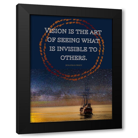 Jonathan Swift Quote: Art of Seeing Black Modern Wood Framed Art Print by ArtsyQuotes