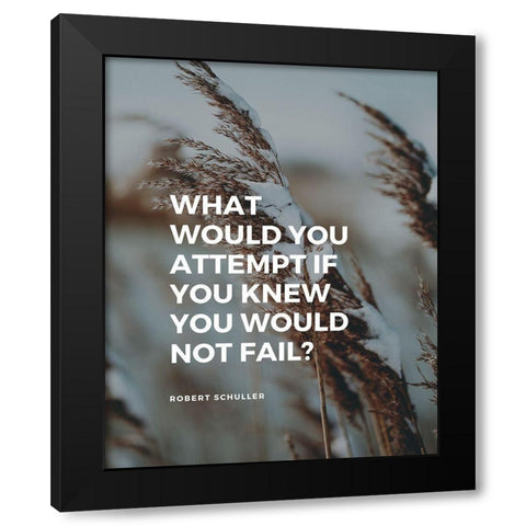 Robert Schuller Quote: What Would You Black Modern Wood Framed Art Print with Double Matting by ArtsyQuotes