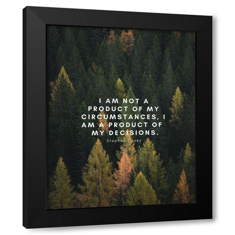 Stephen Covey Quote: My Decisions Black Modern Wood Framed Art Print with Double Matting by ArtsyQuotes