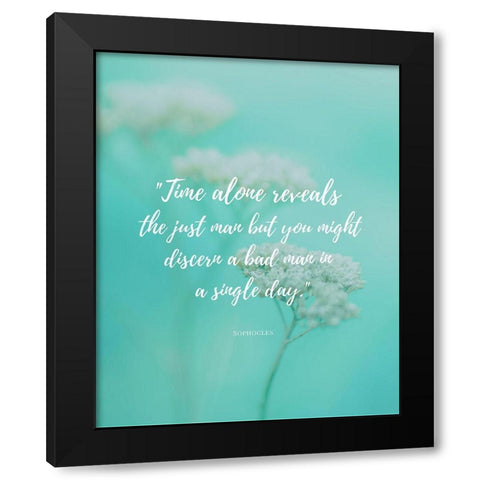 Sophocles Quote: The Soul Black Modern Wood Framed Art Print by ArtsyQuotes