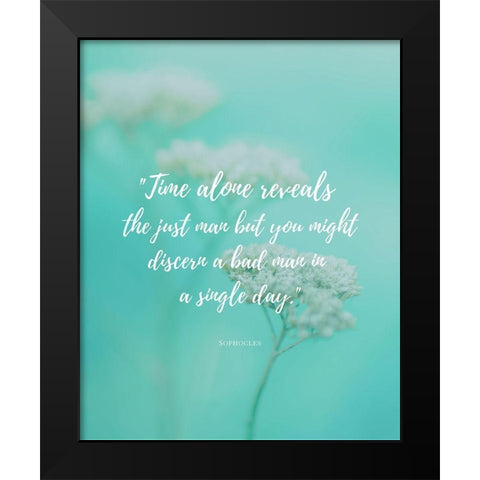 Sophocles Quote: The Soul Black Modern Wood Framed Art Print by ArtsyQuotes