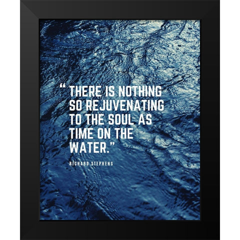 Richard Stephens Quote: Soul as Time Black Modern Wood Framed Art Print by ArtsyQuotes