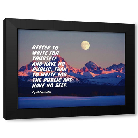 Cyril Connolly Quote: Have No Self Black Modern Wood Framed Art Print with Double Matting by ArtsyQuotes