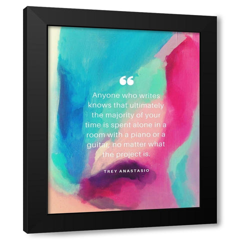 Trey Anastasio Quote: Majority of Your Time Black Modern Wood Framed Art Print with Double Matting by ArtsyQuotes