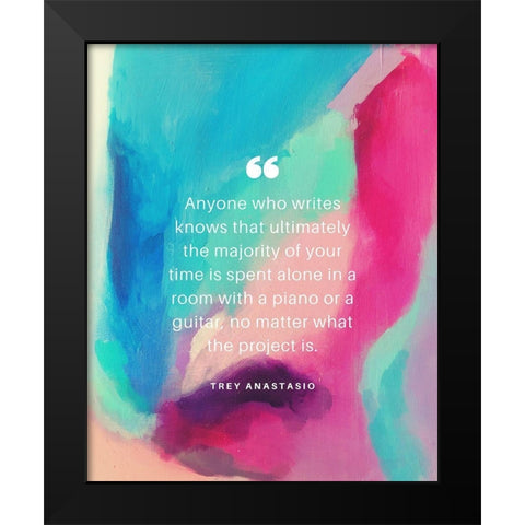 Trey Anastasio Quote: Majority of Your Time Black Modern Wood Framed Art Print by ArtsyQuotes