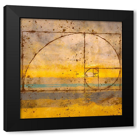 Fibonacci II Black Modern Wood Framed Art Print with Double Matting by Wiley, Marta