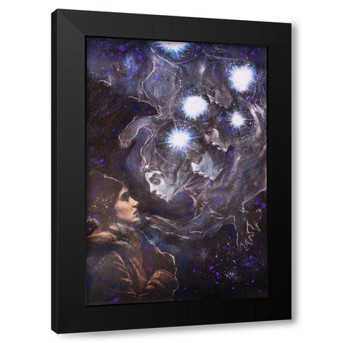 Listen to your guides I Black Modern Wood Framed Art Print by Wiley, Marta