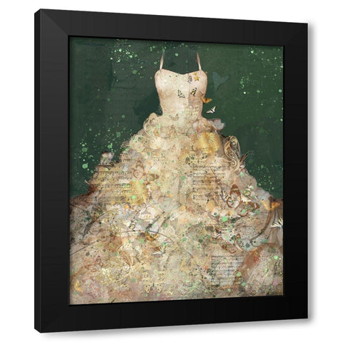 Butterfly Dress III Black Modern Wood Framed Art Print with Double Matting by Wiley, Marta
