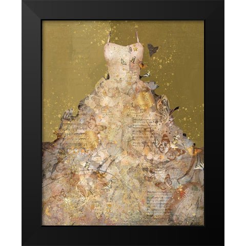Butterfly Dress VIII Black Modern Wood Framed Art Print by Wiley, Marta