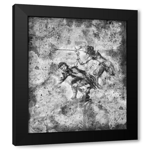 Floral Flute Player I Black Modern Wood Framed Art Print with Double Matting by Wiley, Marta