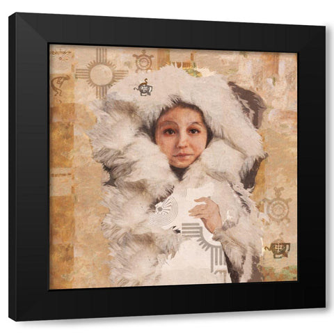 Eskimo Girl I Black Modern Wood Framed Art Print by Wiley, Marta