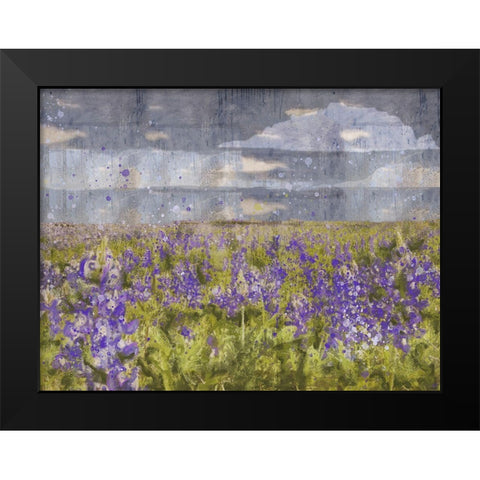 Blue Bell V Black Modern Wood Framed Art Print by Wiley, Marta