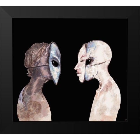 Hybrid III Black Modern Wood Framed Art Print by Wiley, Marta