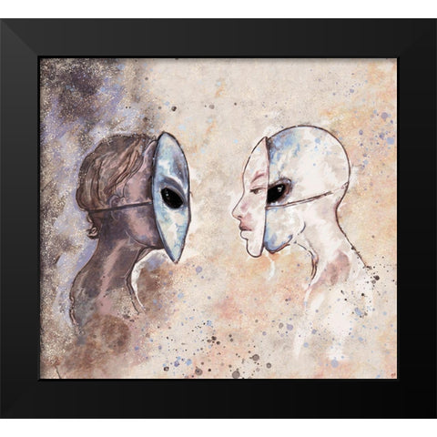 Hybrid III Black Modern Wood Framed Art Print by Wiley, Marta