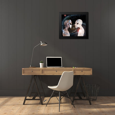 Hybrid VII Black Modern Wood Framed Art Print by Wiley, Marta
