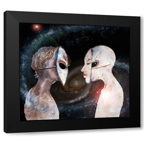 Hybrid VII Black Modern Wood Framed Art Print by Wiley, Marta