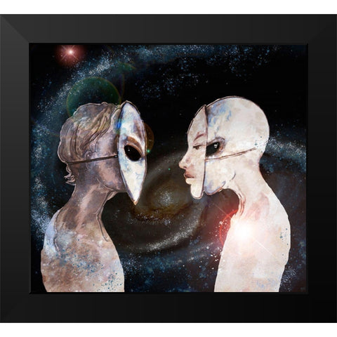 Hybrid VII Black Modern Wood Framed Art Print by Wiley, Marta