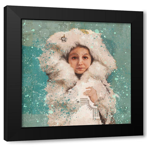 Eskimo Child V Black Modern Wood Framed Art Print by Wiley, Marta
