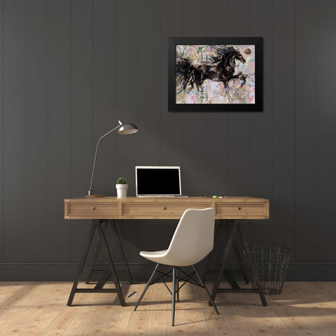 Floral Lepa Zena I Black Modern Wood Framed Art Print by Wiley, Marta