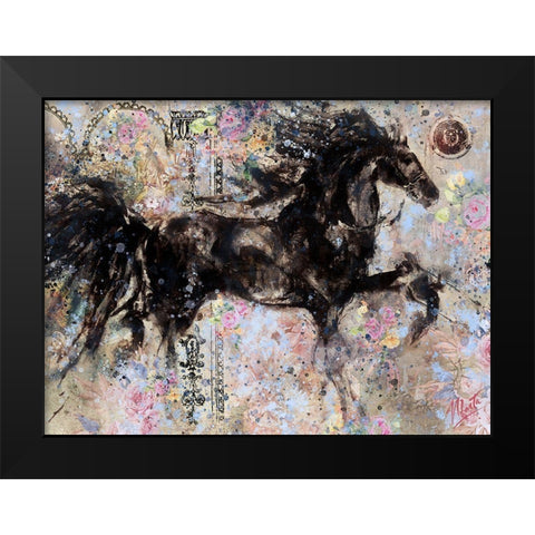 Floral Lepa Zena I Black Modern Wood Framed Art Print by Wiley, Marta