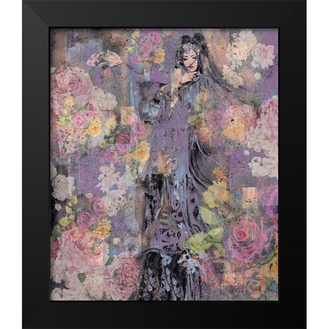 Floral Geisha II Black Modern Wood Framed Art Print by Wiley, Marta