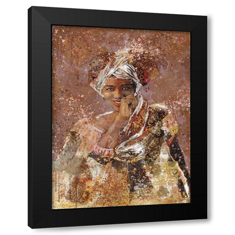 Sepia African Dreams Black Modern Wood Framed Art Print by Wiley, Marta