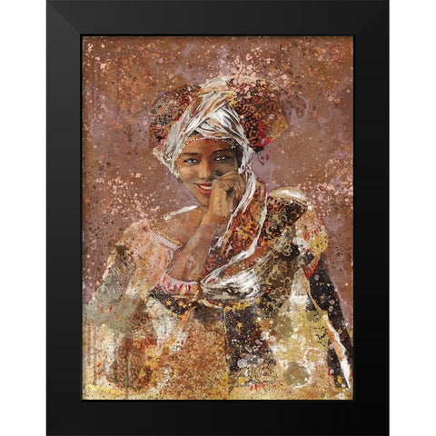 Sepia African Dreams Black Modern Wood Framed Art Print by Wiley, Marta