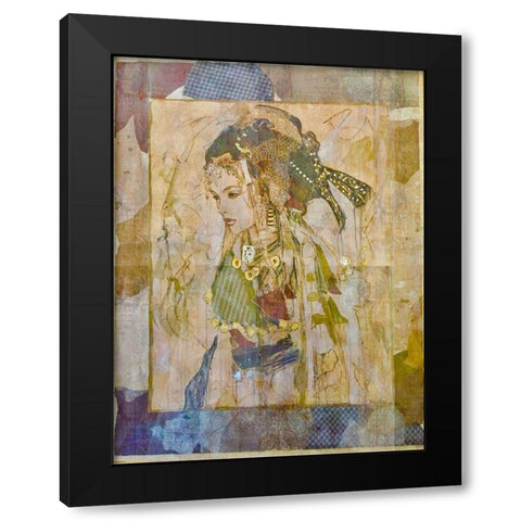 African Fashion Black Modern Wood Framed Art Print with Double Matting by Wiley, Marta