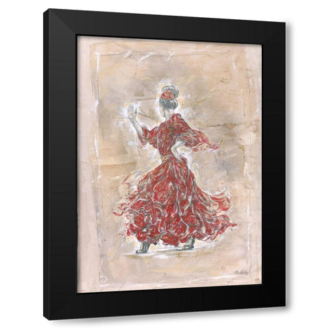 Flamenco Black Modern Wood Framed Art Print with Double Matting by Wiley, Marta