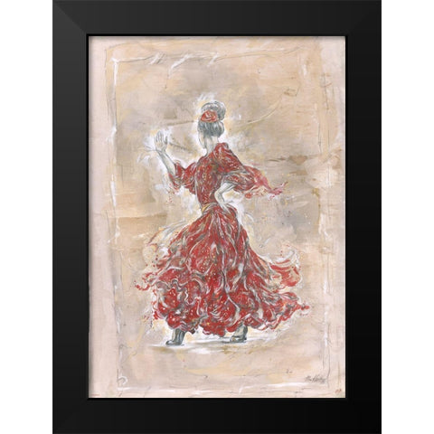 Flamenco Black Modern Wood Framed Art Print by Wiley, Marta