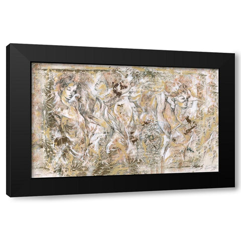 Masqurade Black Modern Wood Framed Art Print by Wiley, Marta