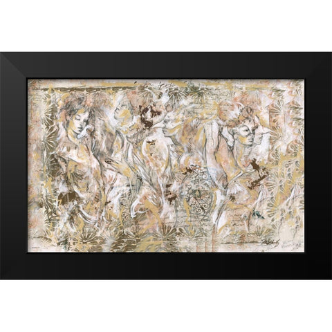 Masqurade Black Modern Wood Framed Art Print by Wiley, Marta