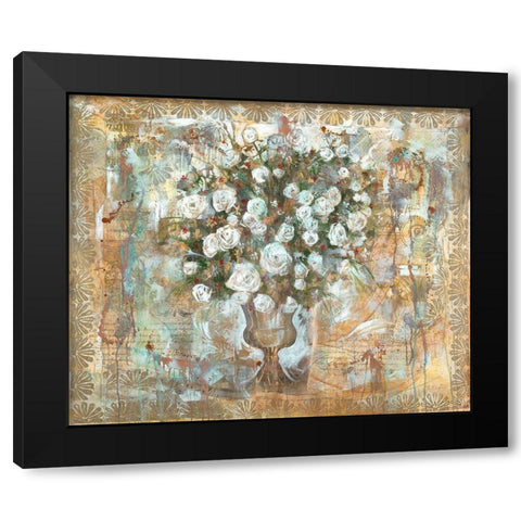 Floral Black Modern Wood Framed Art Print by Wiley, Marta
