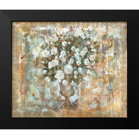 Floral Black Modern Wood Framed Art Print by Wiley, Marta