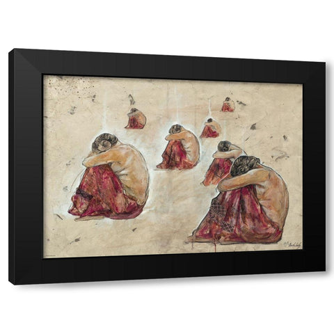 Indian Red Skirt Black Modern Wood Framed Art Print with Double Matting by Wiley, Marta
